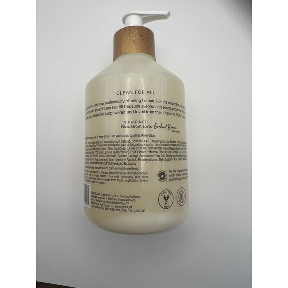 Raw Sugar Moisture Loving Hand Wash 16.9 oz | Watermelon + Fresh Mint | NEW - Picture 3 of 5